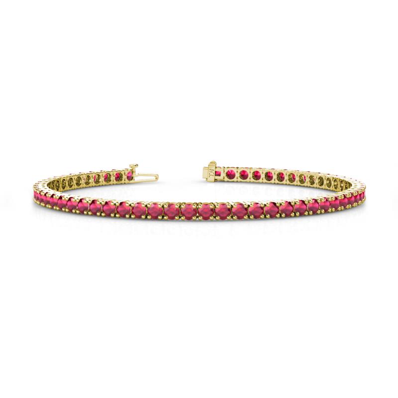 Leslie 3.40 mm Ruby Eternity Tennis Bracelet 