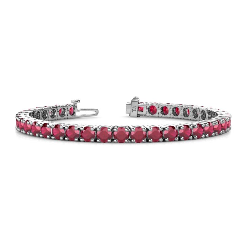 Leslie 4.00 mm Ruby Eternity Tennis Bracelet 