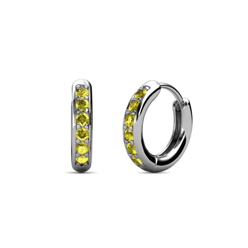 Cianna Petite Yellow Diamond Hoop Earrings 