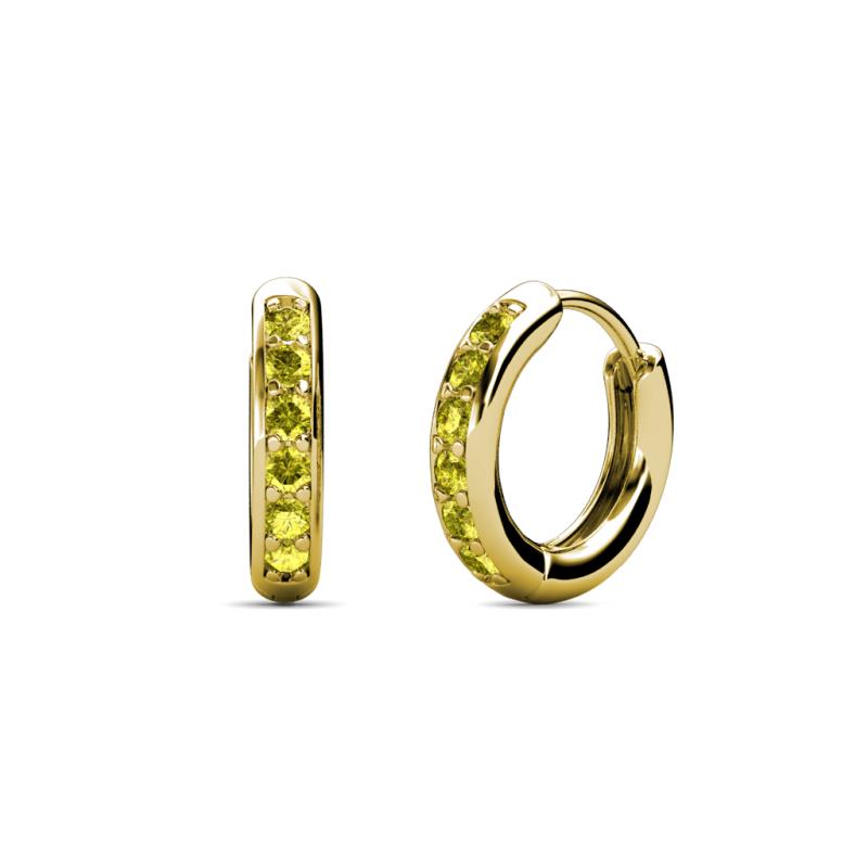 Cianna Petite Yellow Diamond Hoop Earrings 