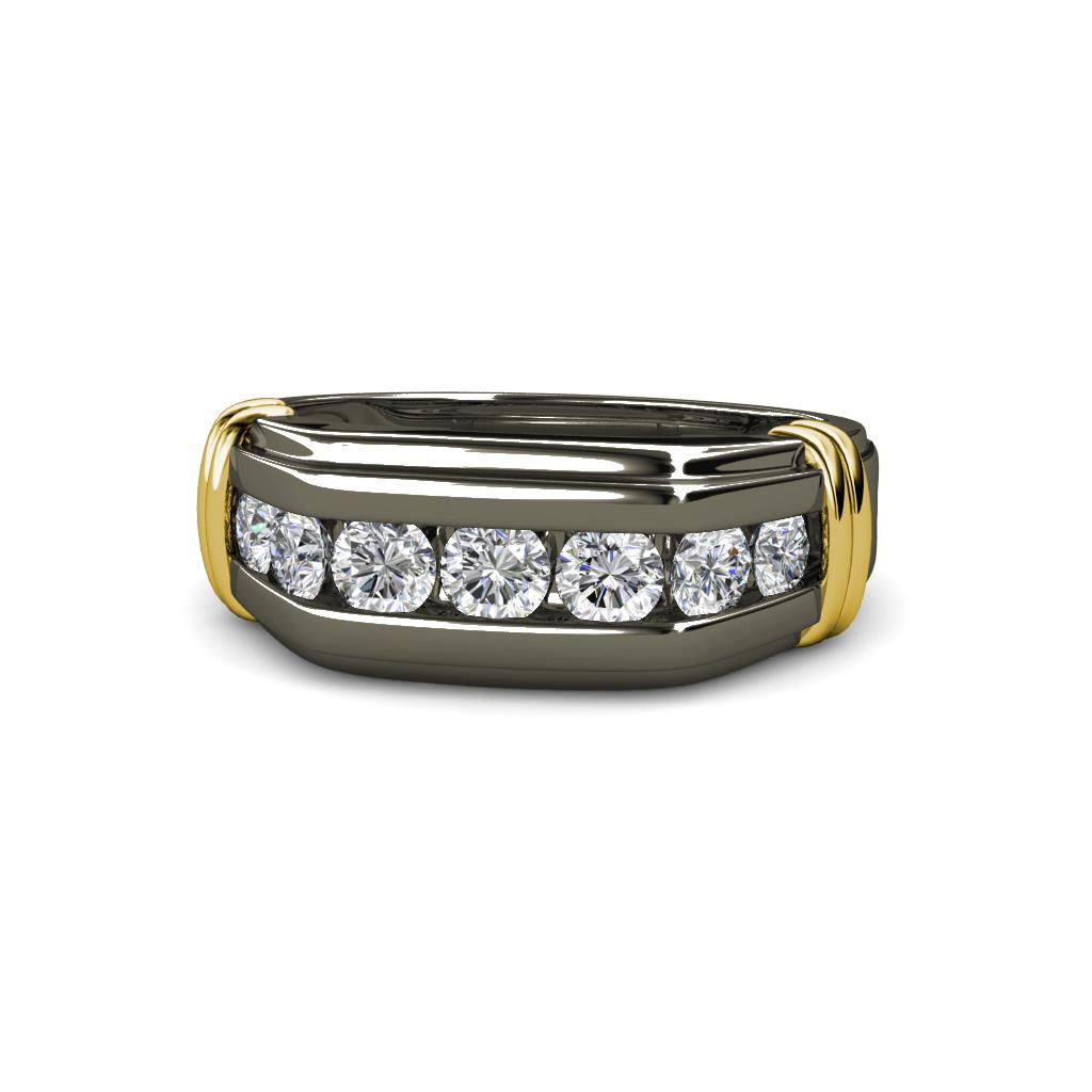 Brad Diamond 7 Stone Men Wedding Ring 