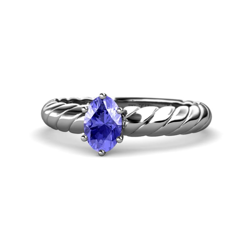 Eudora Classic 7x5 mm Oval Shape Tanzanite Solitaire Engagement Ring 