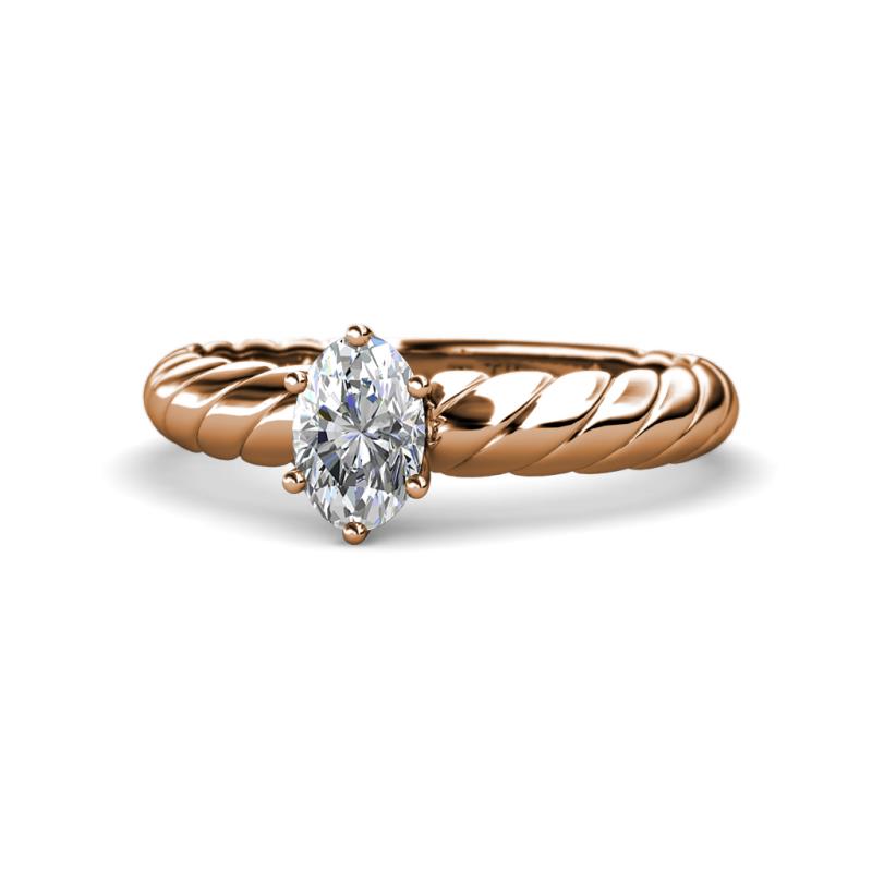 Eudora Classic GIA Certified 7x5 mm Oval Shape Diamond Solitaire Engagement Ring 