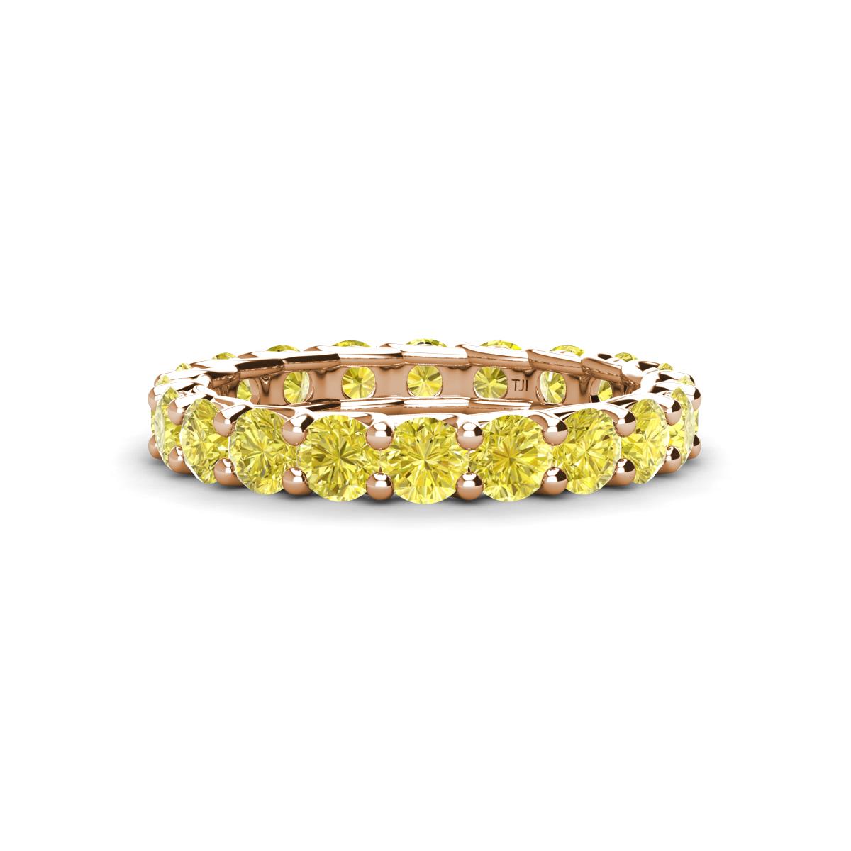 Laida 3.40 mm Yellow Diamond Eternity Band 