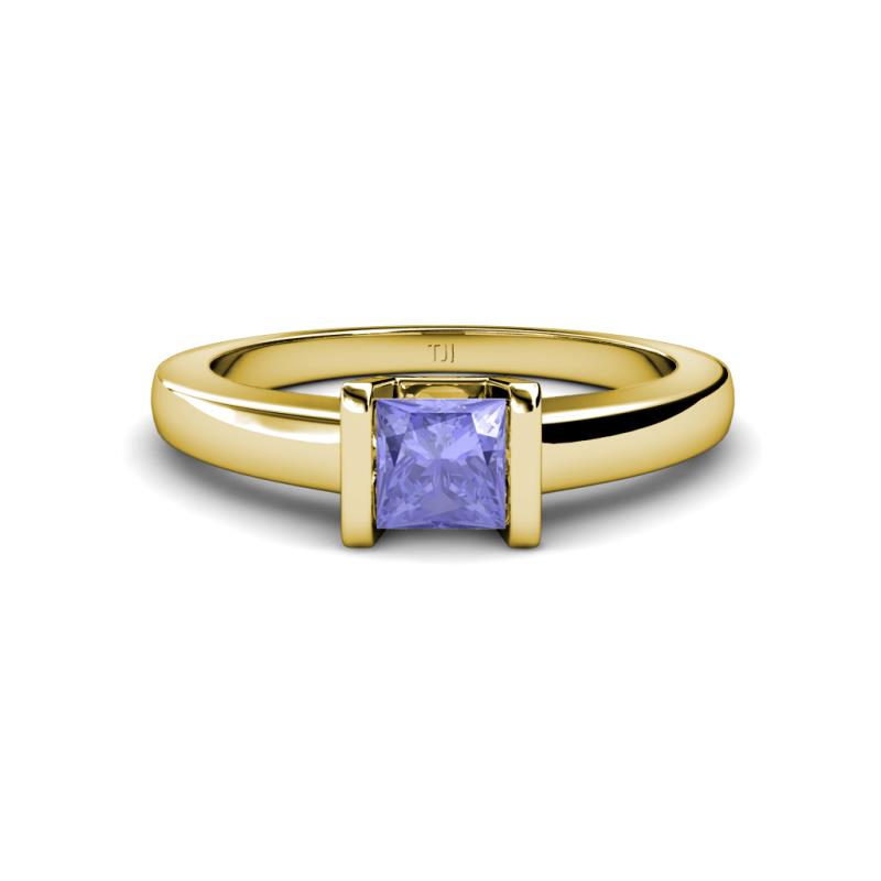 Izna Princess Cut Tanzanite Solitaire Engagement Ring 