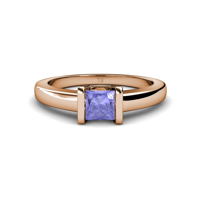 Izna Princess Cut Tanzanite Solitaire Engagement Ring 