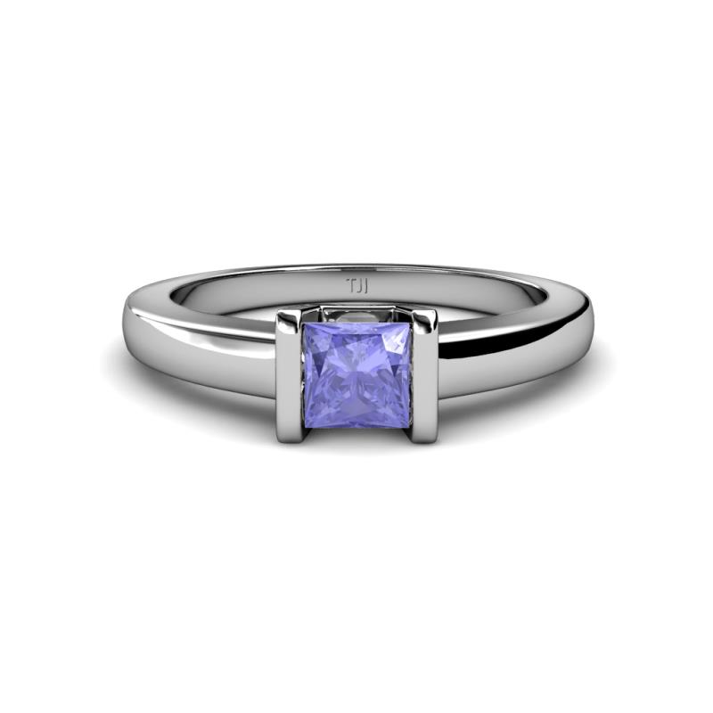 Izna Princess Cut Tanzanite Solitaire Engagement Ring 