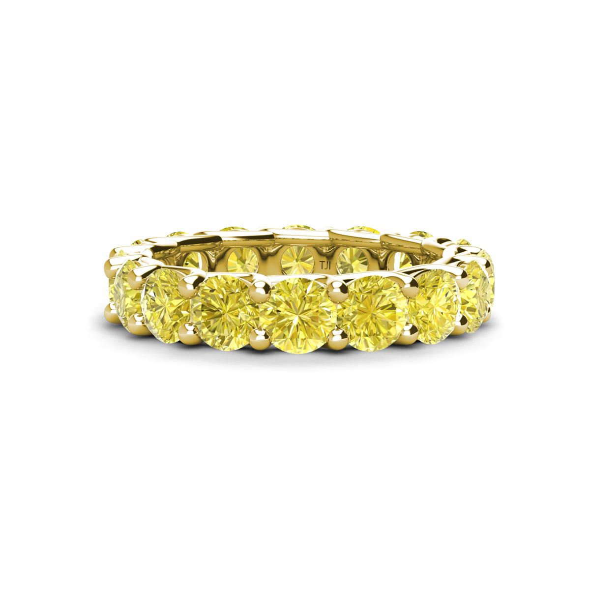 Laida 4.00 mm Yellow Diamond Eternity Band 