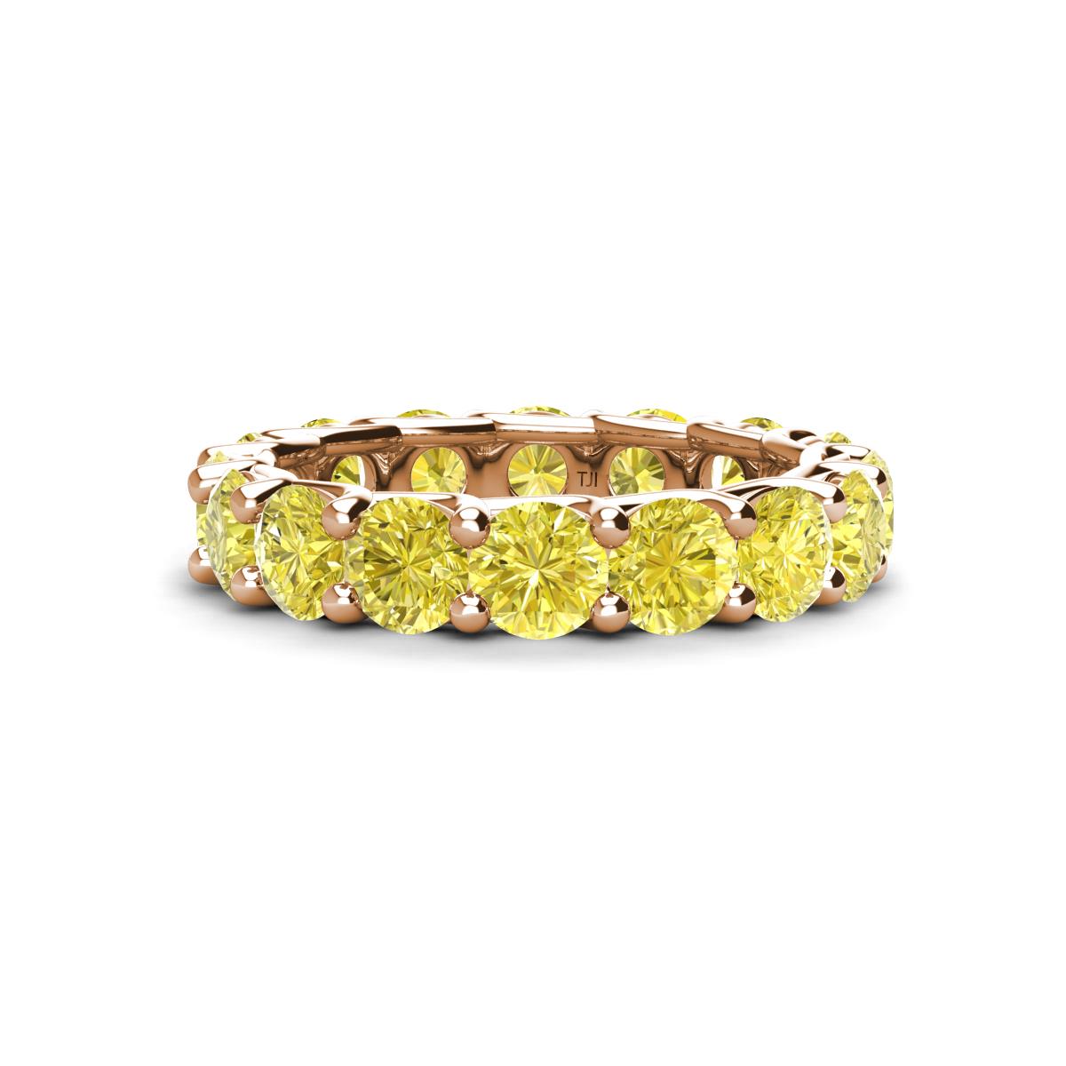 Laida 4.00 mm Yellow Diamond Eternity Band 