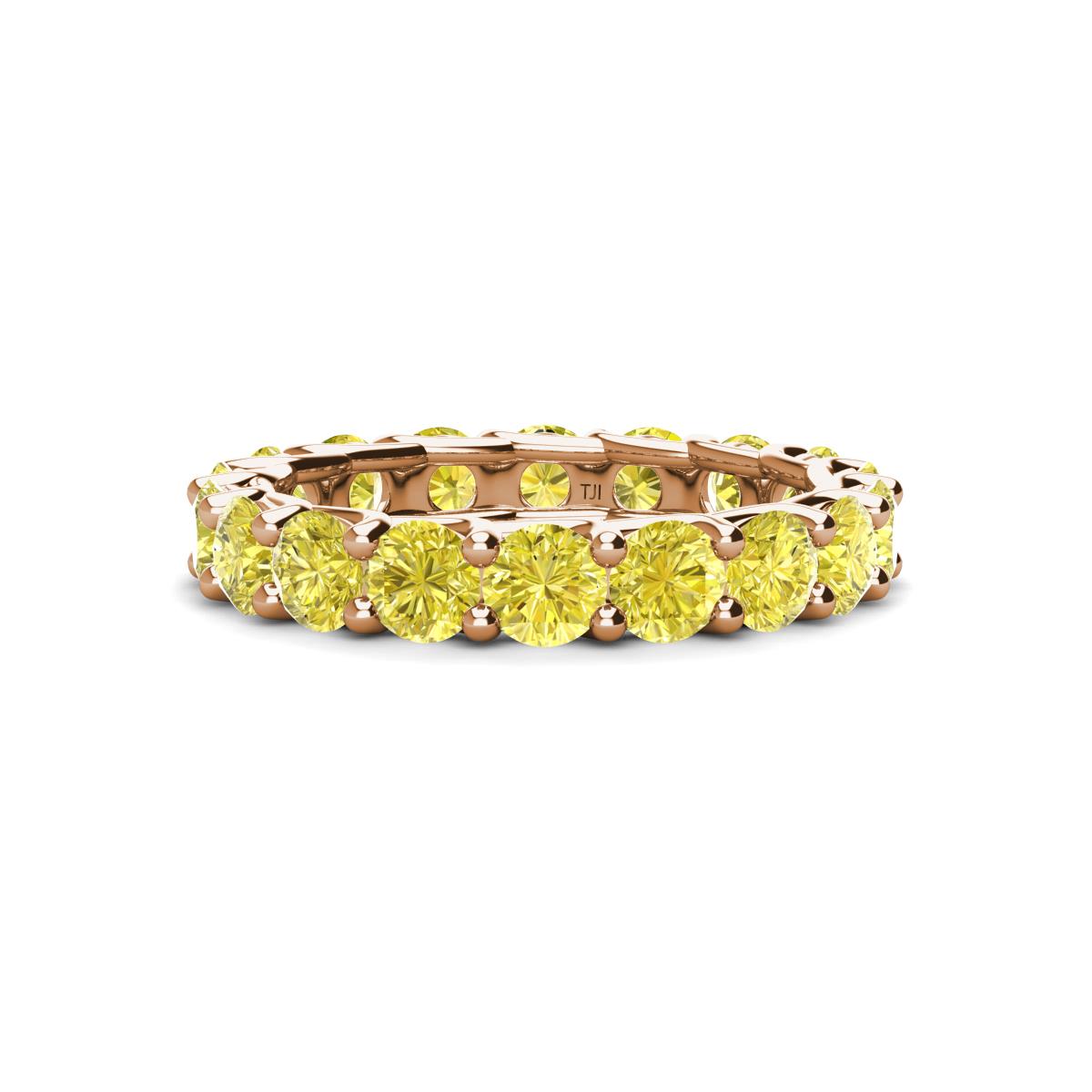 Laida 3.80 mm Yellow Diamond Eternity Band 