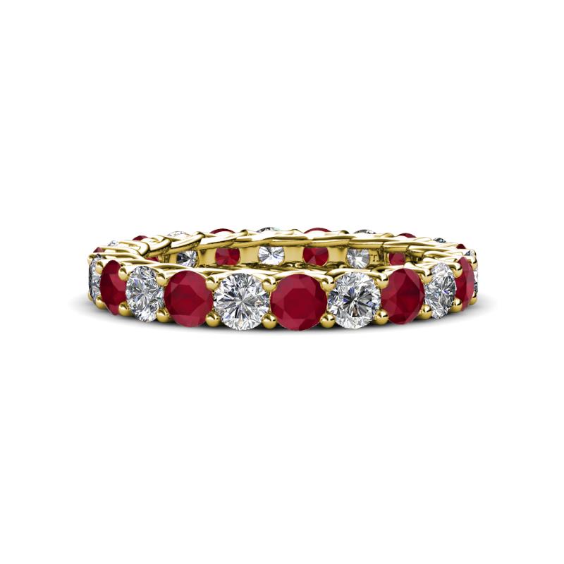 Lucida 3.40 mm Ruby and Diamond Eternity Band 