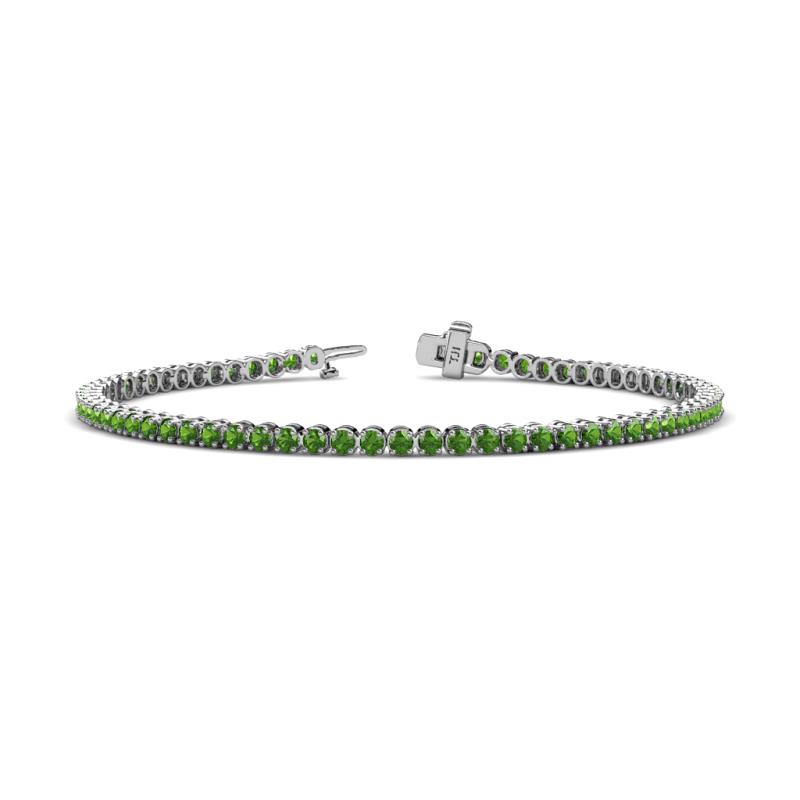 Izarra 2.30 mm Green Garnet Eternity Tennis Bracelet 