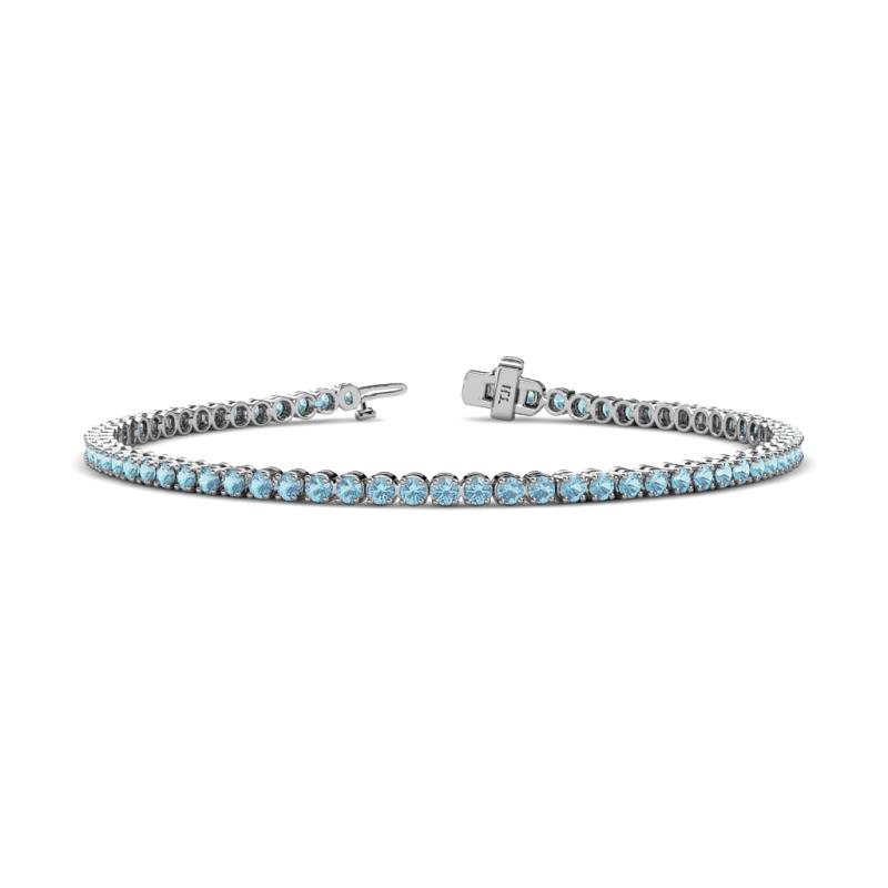 Izarra 2.30 mm Aquamarine Eternity Tennis Bracelet 