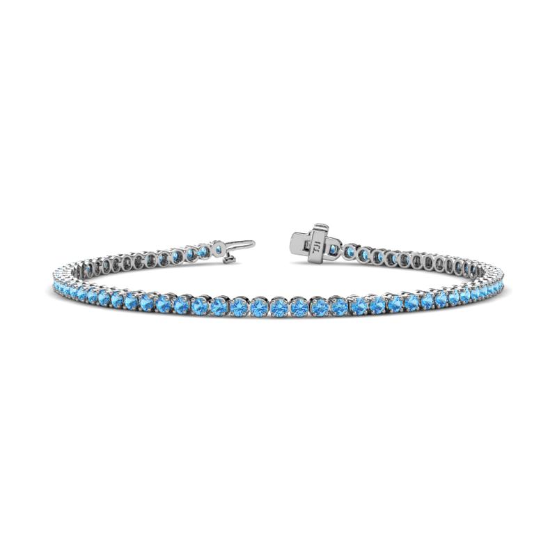 Izarra 2.30 mm Blue Topaz Eternity Tennis Bracelet 
