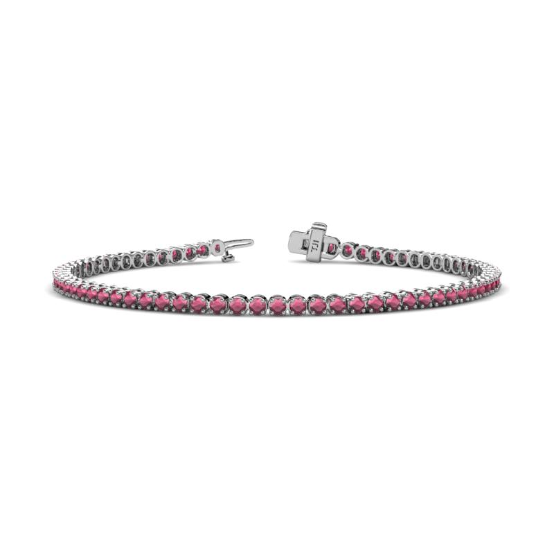 Izarra 2.30 mm Rhodolite Garnet Eternity Tennis Bracelet 