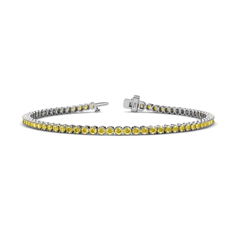 Izarra 2.30 mm Yellow Sapphire Eternity Tennis Bracelet 
