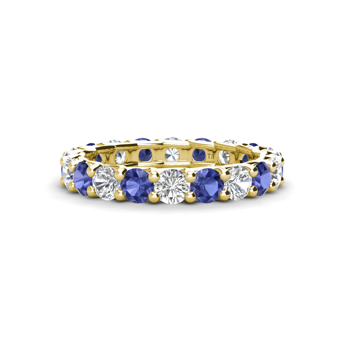 Laida 3.40 mm Iolite and Diamond Eternity Band 