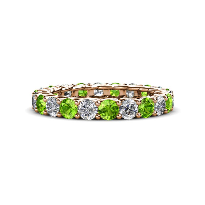 Lucida 3.40 mm Peridot and Diamond Eternity Band 
