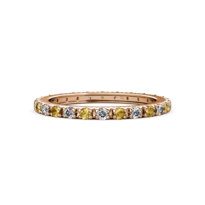 Gracie 2.00 mm Round Citrine and Diamond Eternity Band 