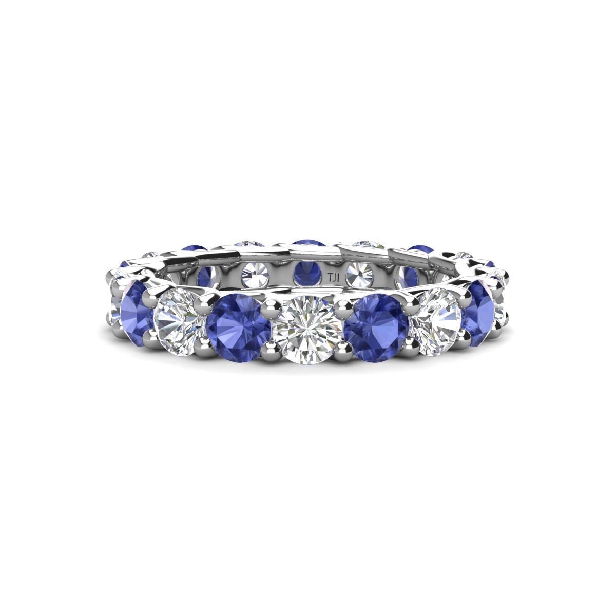 Laida 3.80 mm Iolite and Diamond Eternity Band 