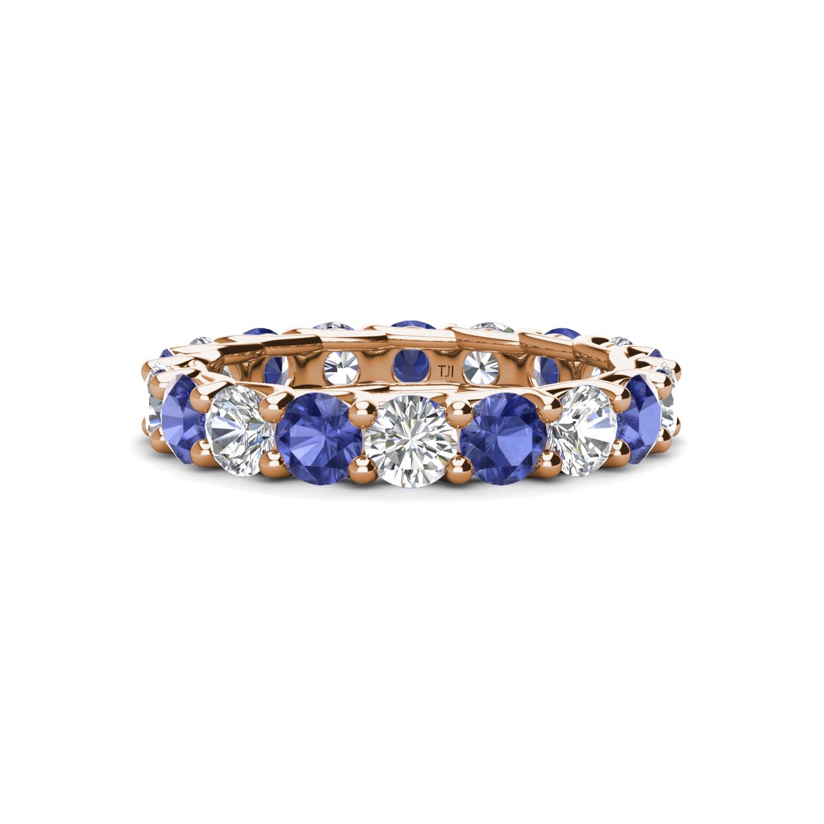 Laida 3.80 mm Iolite and Diamond Eternity Band 