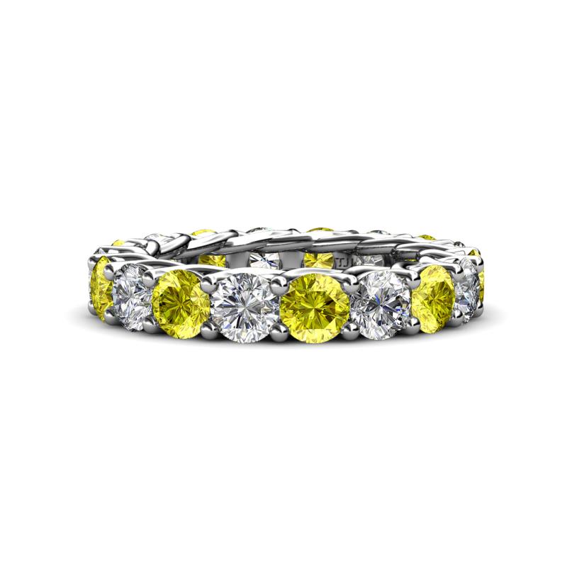 Lucida 4.00 mm Yellow and White Diamond Eternity Band 