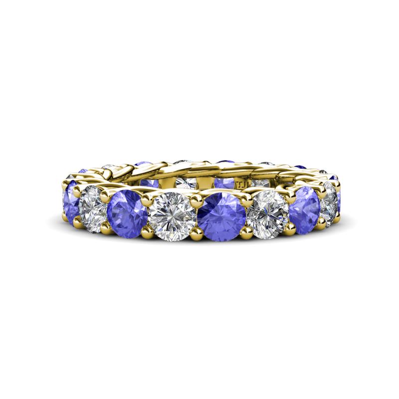Lucida 4.00 mm Tanzanite and Diamond Eternity Band 
