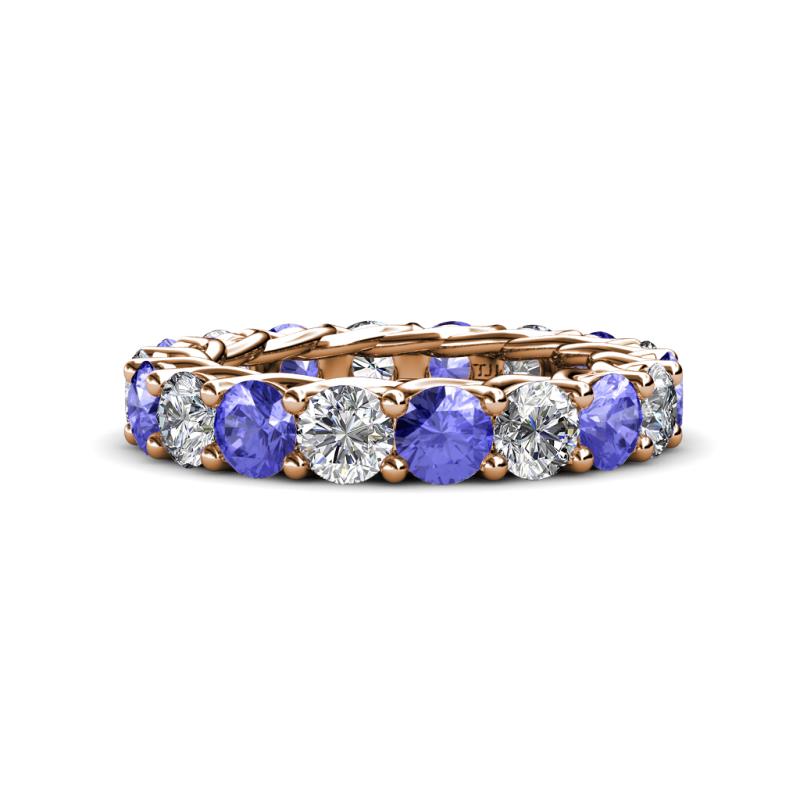 Lucida 4.00 mm Tanzanite and Diamond Eternity Band 