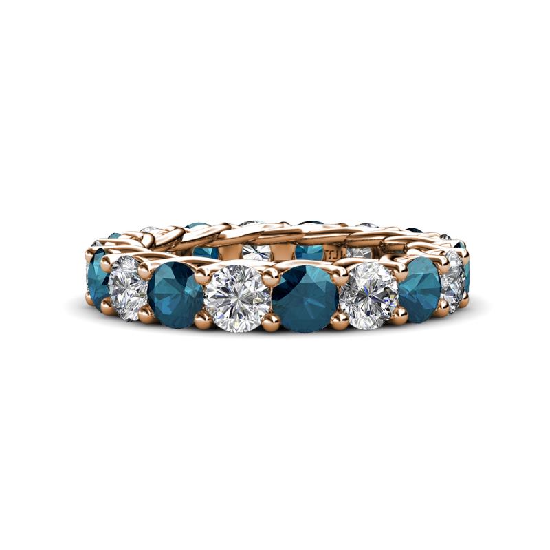 Lucida 4.00 mm Blue and White Diamond Eternity Band 