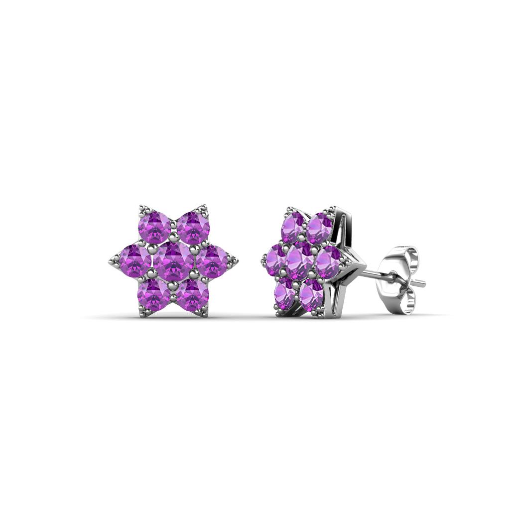 Amora Amethyst Flower Earrings 