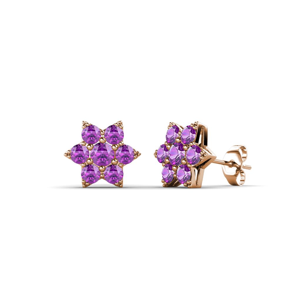 Amora Amethyst Flower Earrings 