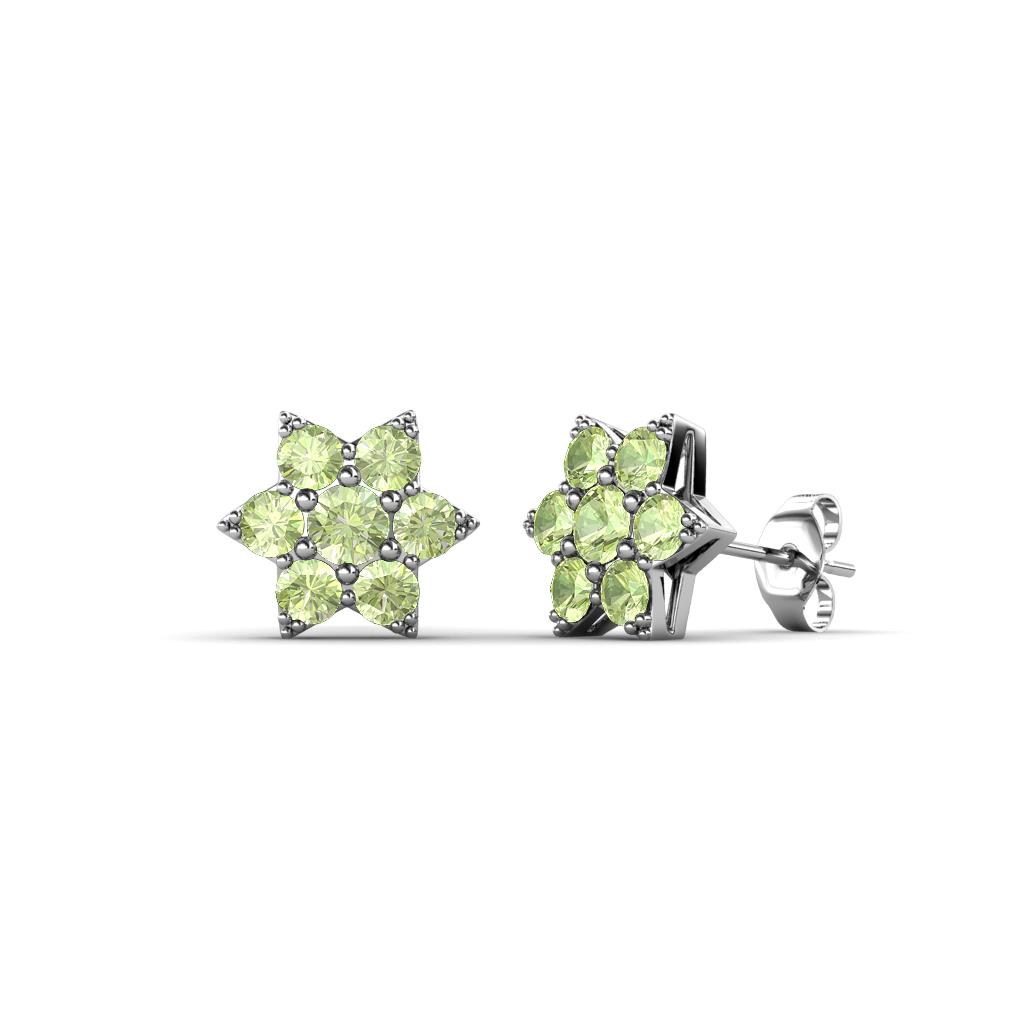 Amora Peridot Flower Earrings 