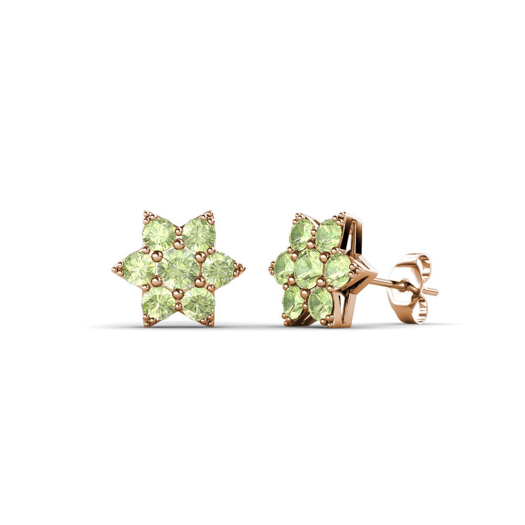 Amora Peridot Flower Earrings 