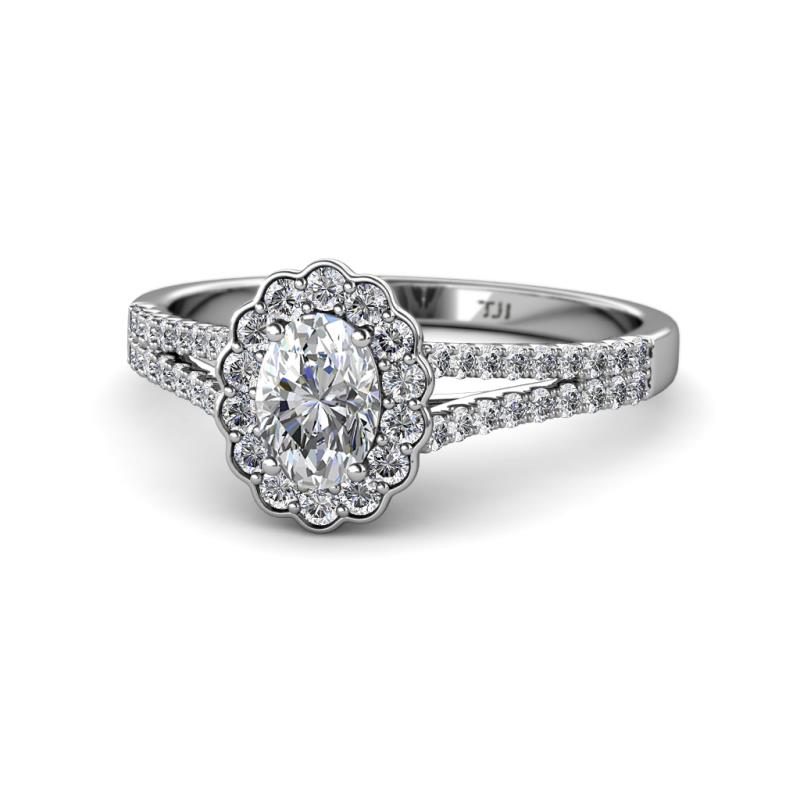 Raisa Desire Diamond Halo Engagement Ring 