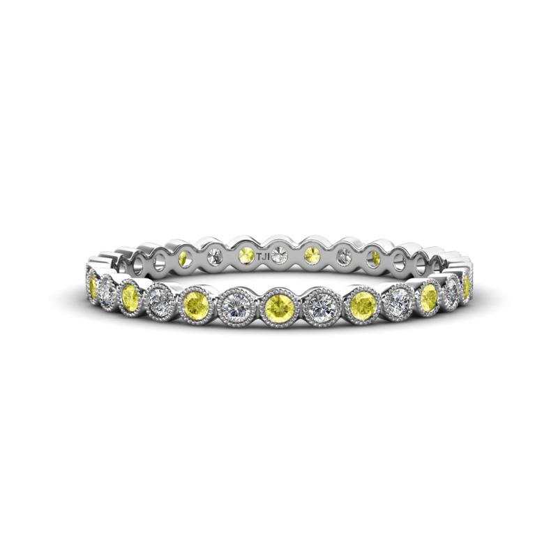 Arria 2.00 mm Yellow and White Diamond Eternity Band 