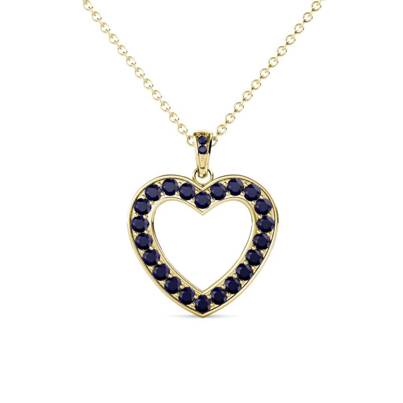 Naomi Blue Sapphire Heart Pendant 