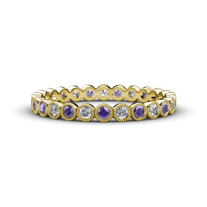 Arria 2.40 mm Iolite and Diamond Eternity Band 
