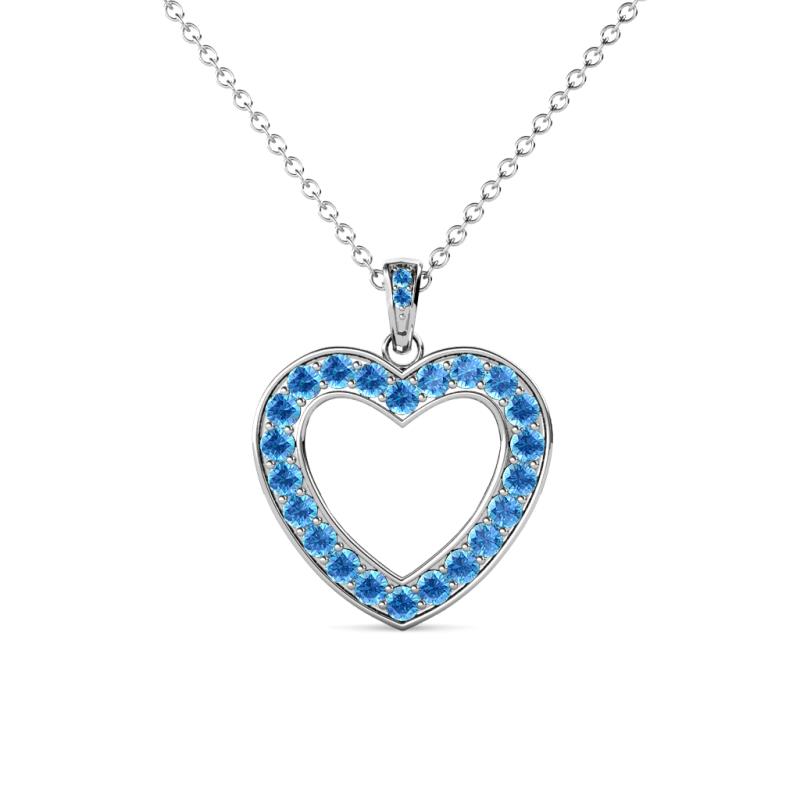 Naomi Blue Topaz Heart Pendant 