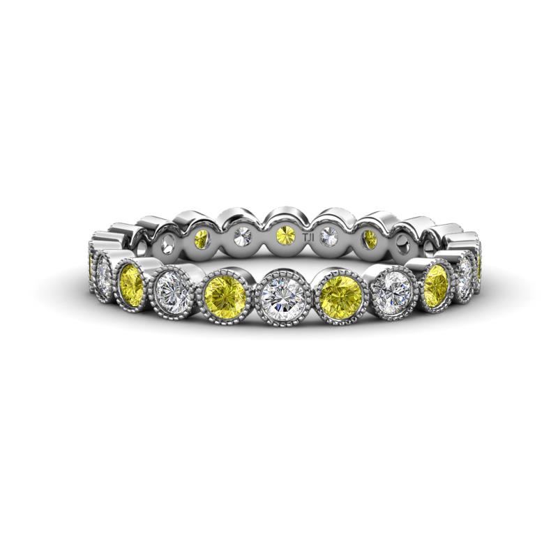 Arria 2.70 mm Yellow and White Diamond Eternity Band 