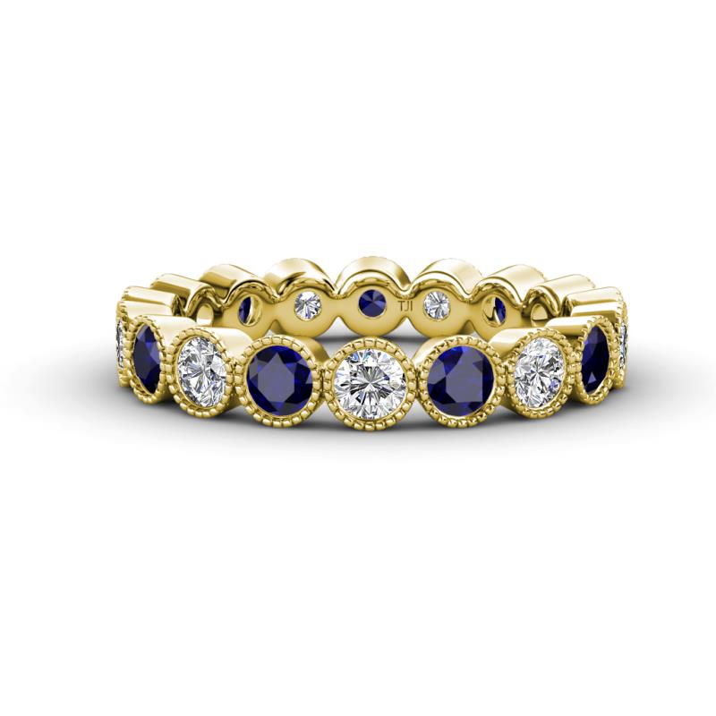 Arria 3.00 mm Blue Sapphire and Diamond Eternity Band 