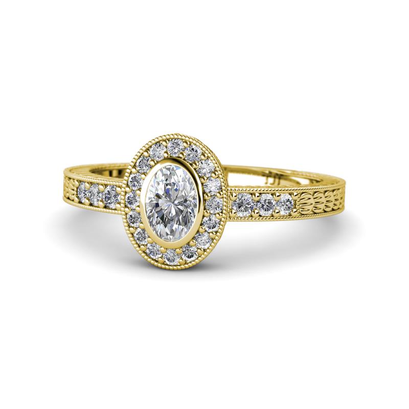 Annabel Desire Oval Cut Diamond Halo Engagement Ring 
