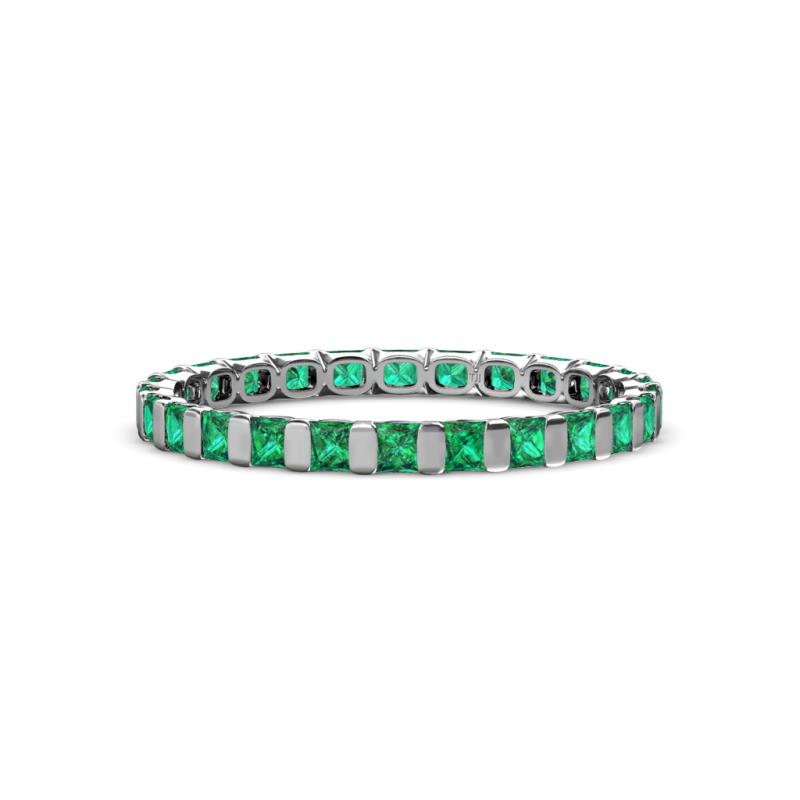 Clarissa 2.50 mm Princess Cut Emerald Eternity Band 