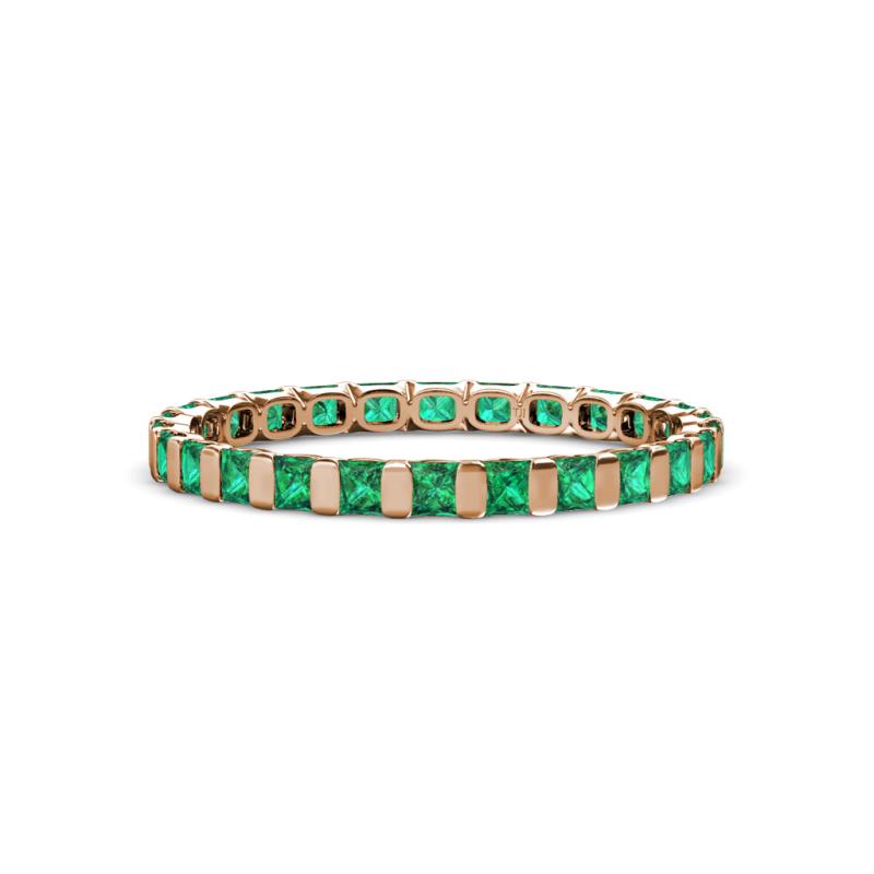 Clarissa 2.50 mm Princess Cut Emerald Eternity Band 