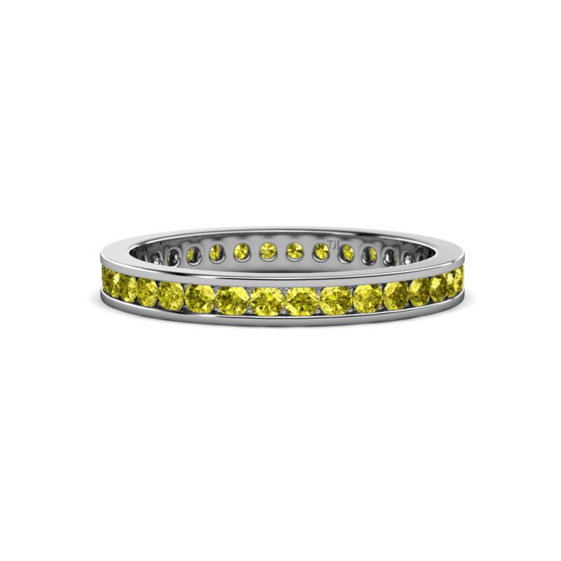 Celina 2.00 mm Round Yellow Diamond Eternity Band 