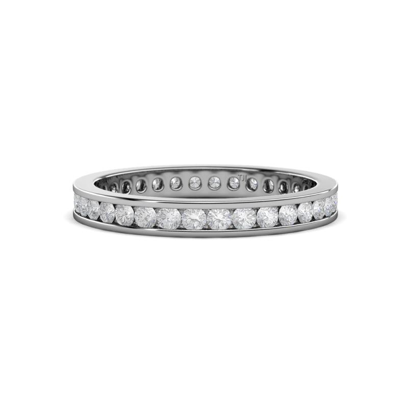 Celina 2.00 mm Round White Sapphire Eternity Band 