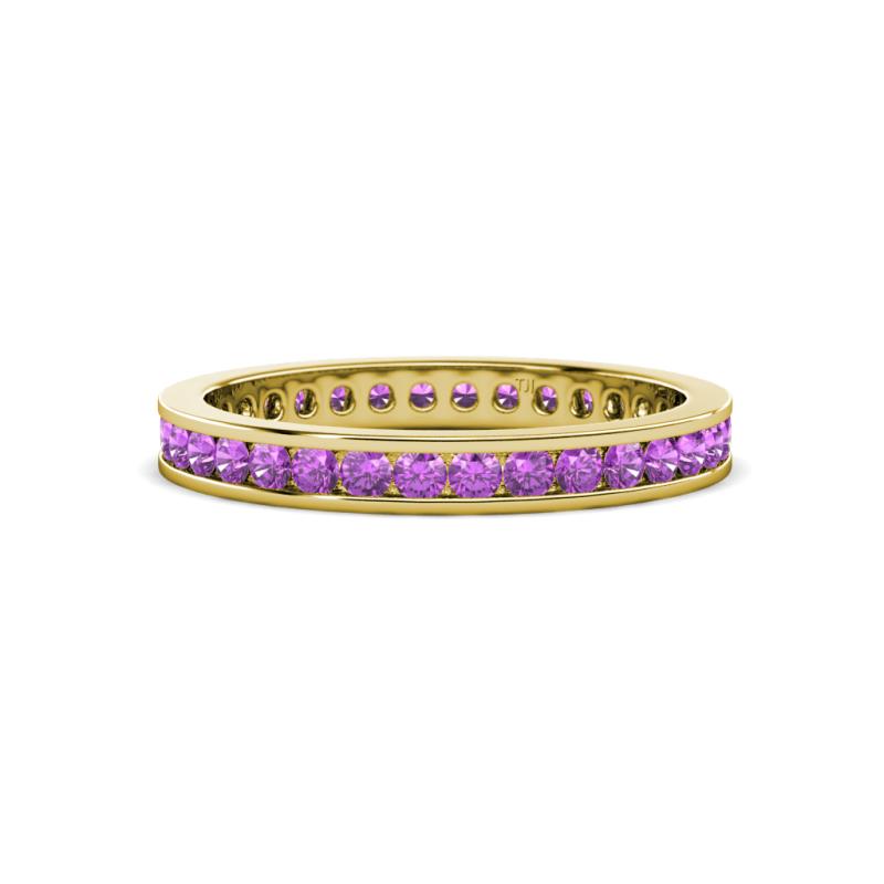 Celina 2.00 mm Round Amethyst Eternity Band 