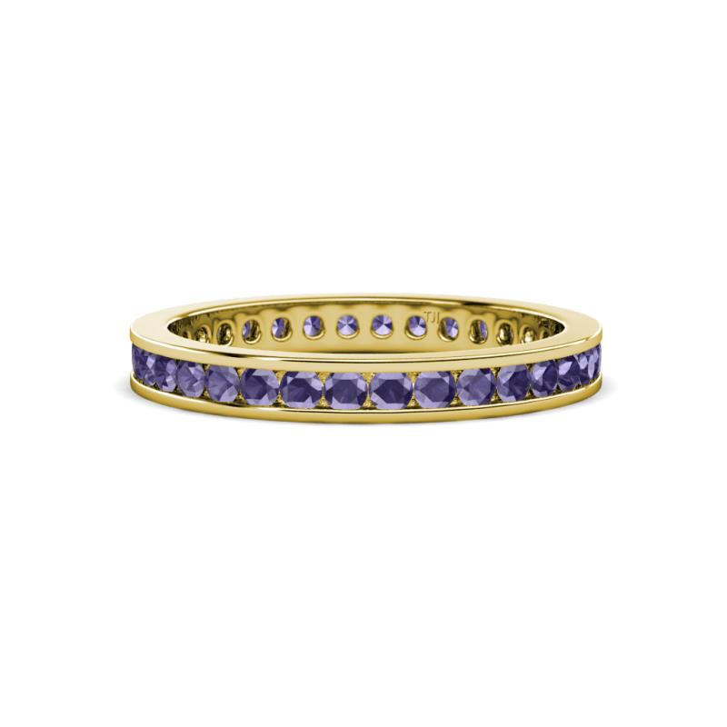 Celina 2.00 mm Round Iolite Eternity Band 