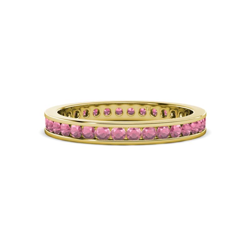 Celina 2.00 mm Round Rhodolite Garnet Eternity Band 