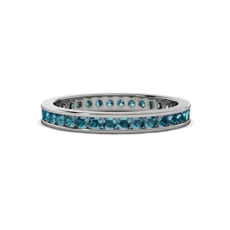 Celina 2.00 mm Round London Blue Topaz Eternity Band 