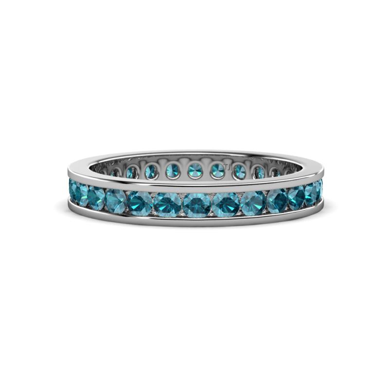 Celina 2.40 mm Round London Blue Topaz Eternity Band 